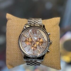 Michael Kors Lexington Stainless Steel MK8515 chrono 45mm crystal/rose goldWrist